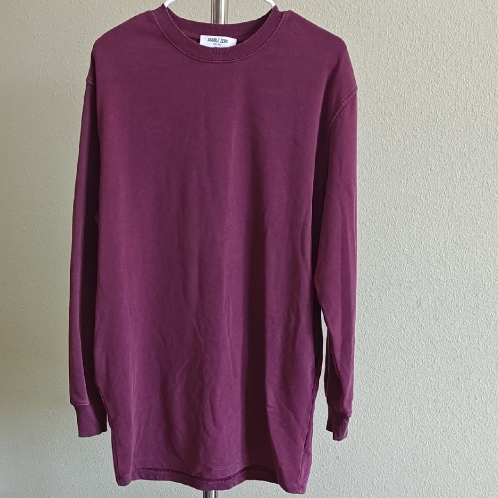 Double Zero Women's Burgundy Long Sleeve Tee